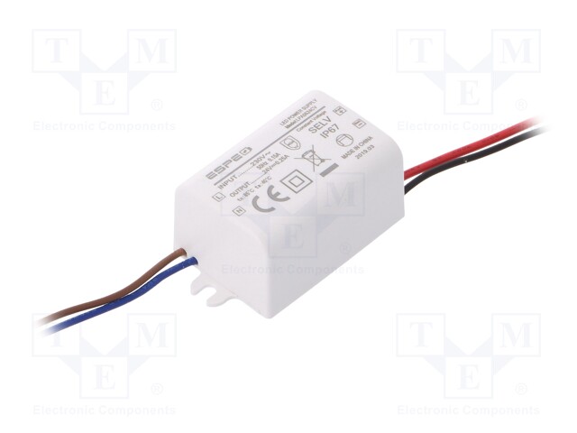 Power supply: switched-mode; LED; 6W; 24VDC; 250mA; 220÷240VAC