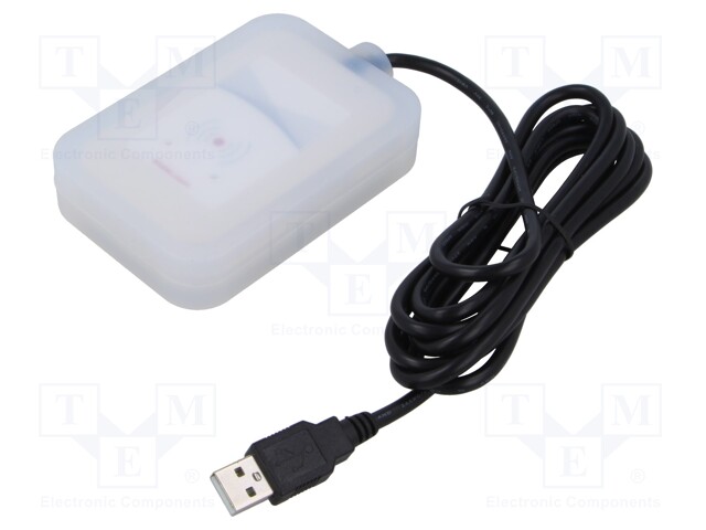 RFID reader; 4.3÷5.5V; USB; antenna; Range: 100mm; 88x56x18mm; ABS