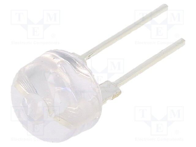 LED; 10mm; yellow; 90000÷120000mcd; 12°; Front: convex