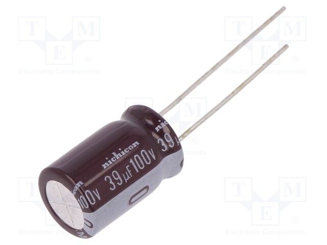 Capacitor: electrolytic; low impedance; THT; 39uF; 100VDC; ±20%