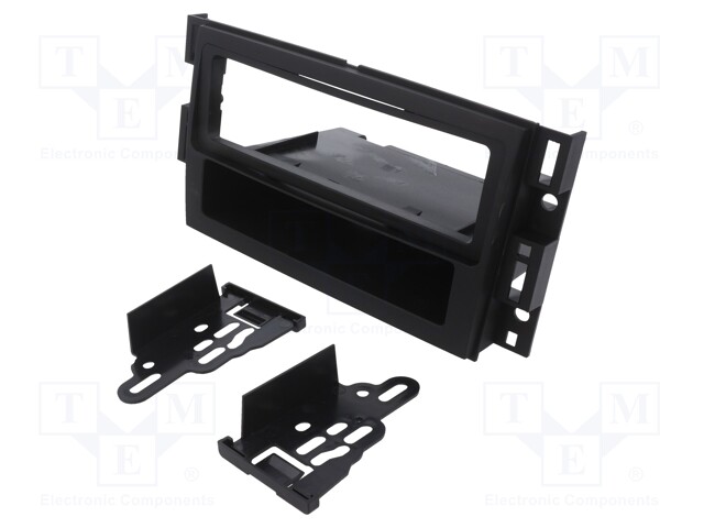 Radio mounting frame; 1 DIN; matt black