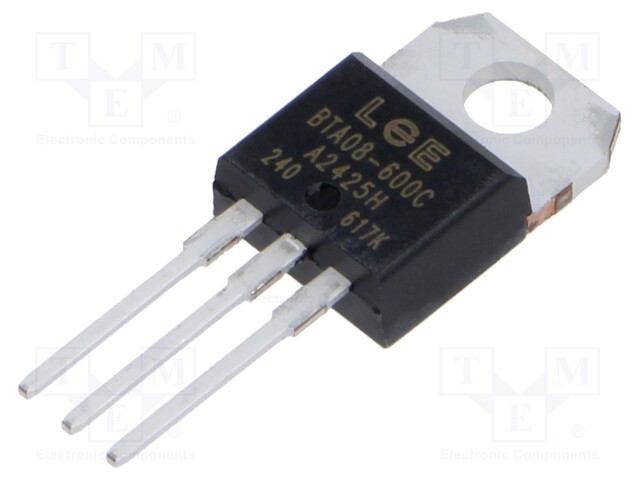 Triac; 600V; 8A; TO220AB; Igt: 25mA; Ufmax: 1.55V