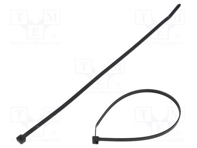 Cable tie; L: 292mm; W: 4.8mm; polyamide; 222N; black; Ømax: 76mm