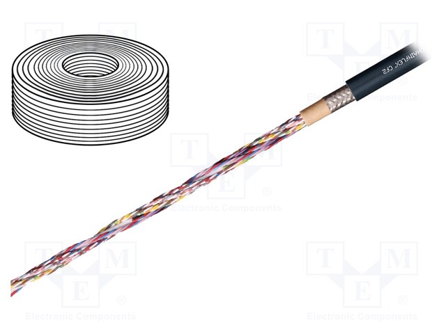 Wire: control cable; chainflex® CF2; 4x0,25mm2; grey; stranded; Cu