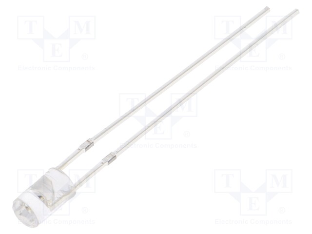 LED; 3mm; green; 1560÷2180mcd; 140°; Front: flat; Pitch: 2.54mm