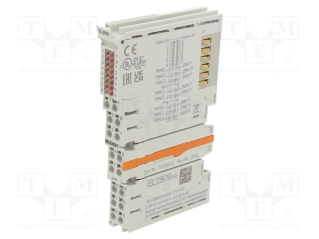 Digital output; 24VDC; IP20; EtherCAT; OUT: 16; 0÷55°C