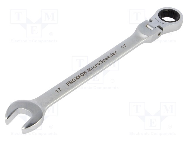 Wrench; combination spanner,with joint; 17mm; MicroSpeeder