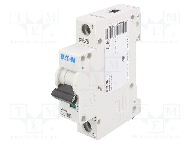 Circuit breaker; 230VAC; Inom: 63A; Poles: 1; DIN; Charact: B; 6kA