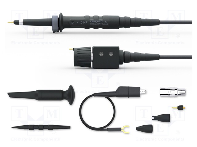 Probe: for oscilloscope; passive; 300MHz; 10: 1; 600V; 1.2ns; 1.2m