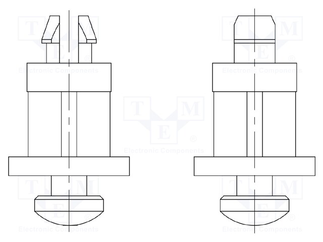 PCB distance; polyamide 66; L: 15.9mm; latch/latch; UL94V-2