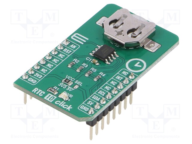 Click board; RTC; I2C; DS3231MZ+; RTC battery,mikroBUS connector