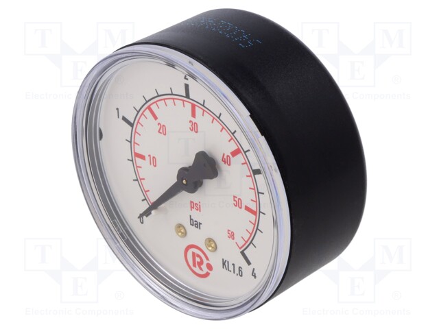 Manometer; 0÷4bar; 63mm; non-aggressive liquids,inert gases