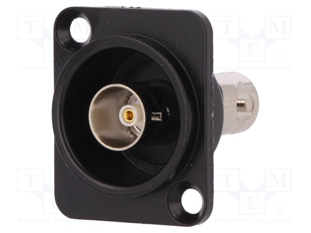 Coupler; BNC socket,both sides; insulated; 75Ω; black; Series: FT