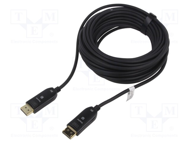 Cable; DisplayPort 2.0,HDCP 2.2,optical; 10m; black