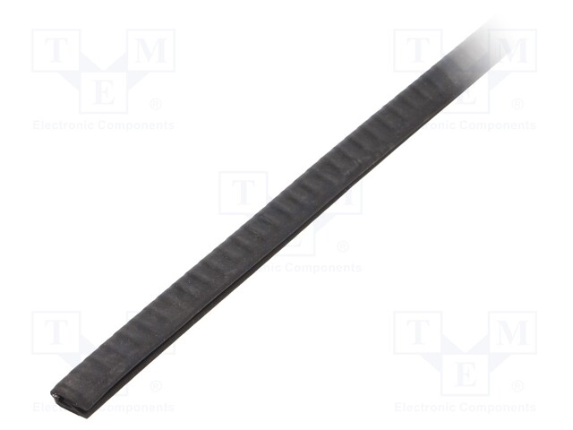 Hole and edge shield; PVC; L: 10m; black; H: 9mm; W: 6mm; industrial