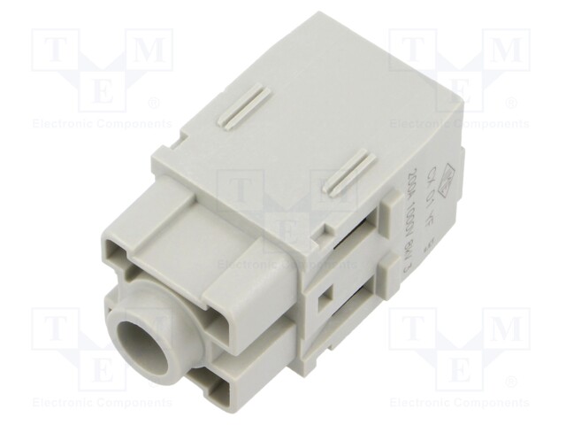 Heavy Duty Connector, MIXO Series, Insert, 1 Contact, Receptacle