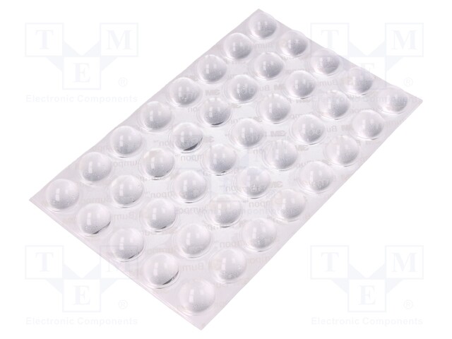 Self-adhesive foot; H: 7.9mm; transparent; polyurethane