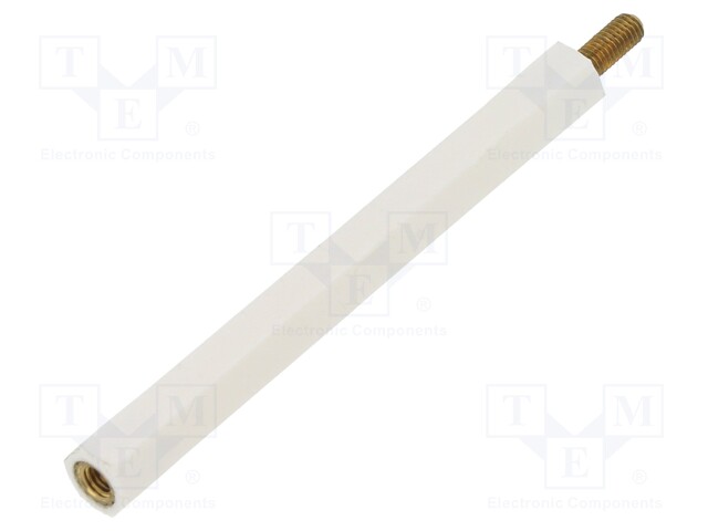 Insulating sleeve; hexagonal; M3; M3; L: 60mm; Spanner: 6mm; UL94V-2