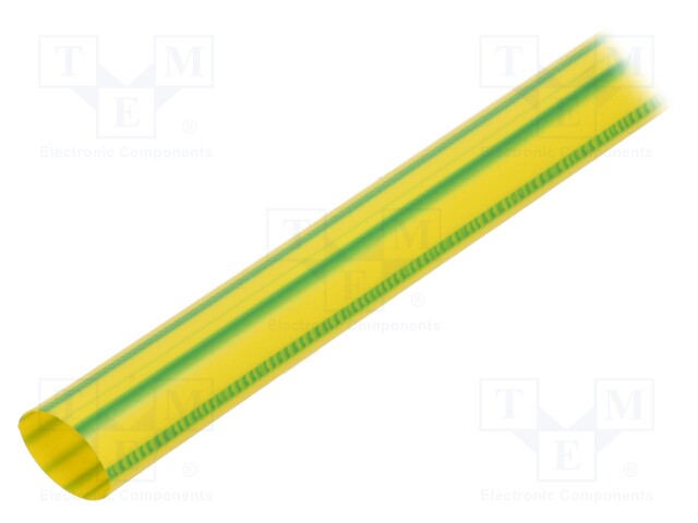 Heat shrink sleeve; glueless; 2: 1; 19mm; L: 1m; yellow-green