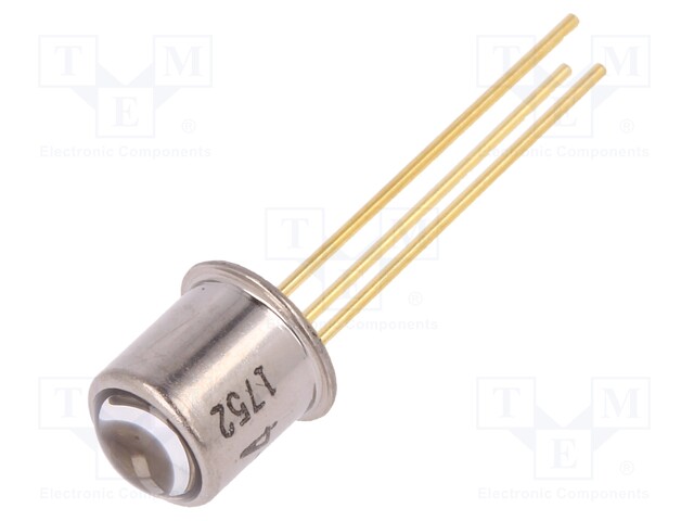 Phototransistor; TO18; λp max: 830nm; 35V; 8°; Lens: transparent