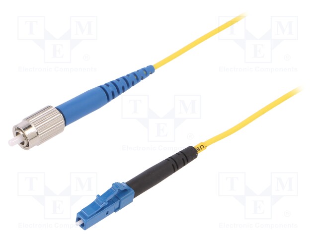 Fiber patch cord; FC,LC; 1m; Optical fiber: 9/125um; yellow