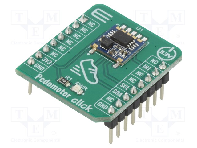 Click board; pedometer; I2C; STP201M; mikroBUS connector; 3.3VDC