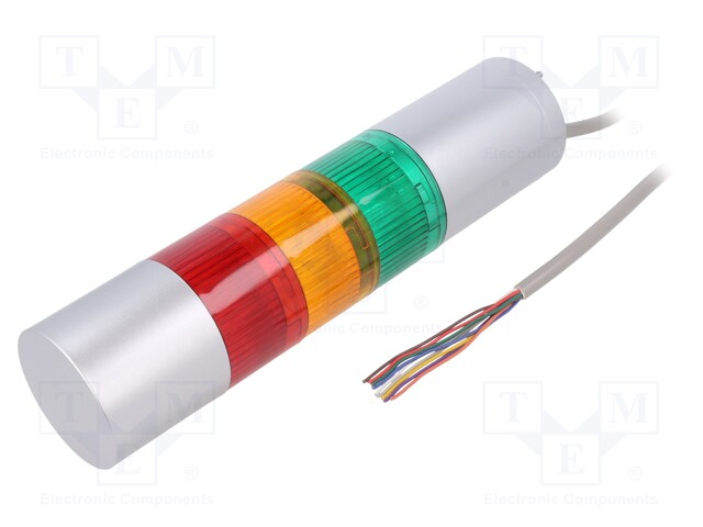 Signaller: signalling column; LED; red/amber/green; 24VDC; IP65