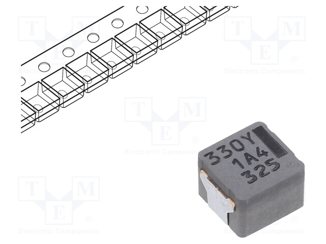 Power Inductor (SMD), Choke Coil, 34 µH, 2.6 A, Wirewound, 4.8 A, PCC-M0754M Series