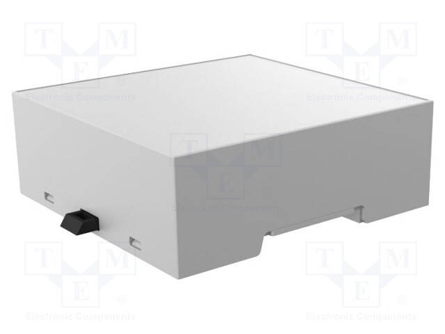 Enclosure: for DIN rail mounting; ABS + PC; grey; No.of mod: 5