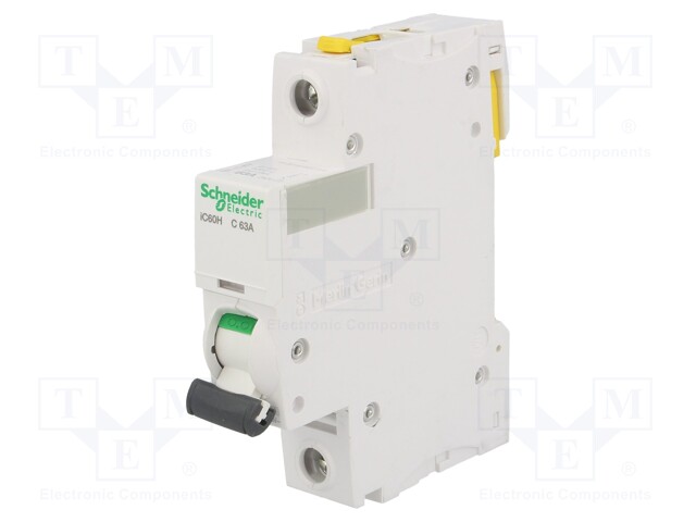 Circuit breaker; 230VAC; Inom: 63A; Poles: 1; DIN; Charact: C; 10kA