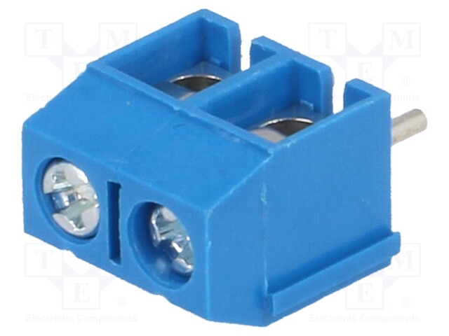 PCB terminal block; angled 90°; 5.08mm; ways: 2; on PCBs; 1.5mm2