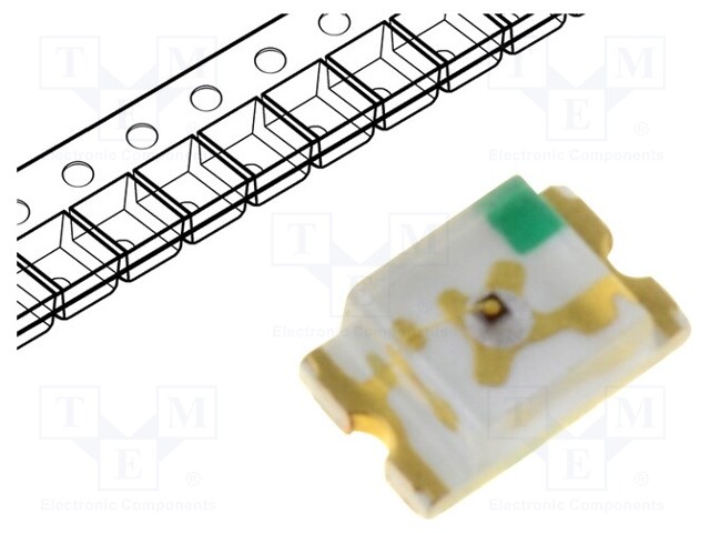 LED; SMD; 0805; red; 90mcd; 2x1.25x0.8mm; 130°; 2.1÷2.6V; 20mA