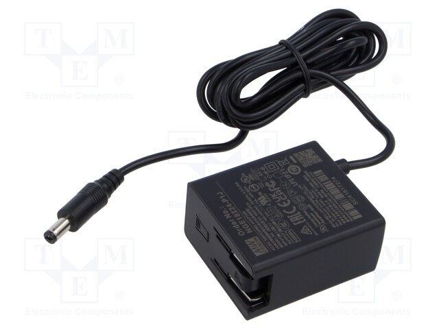 Power supply: switched-mode; plug; 24VDC; 750mA; 18W; Out: 5,5/2,1