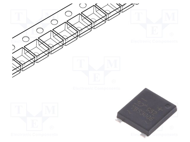 Single-phase bridge rectifier; Urmax: 600V; If: 3A; Ifsm: 110A; YBS