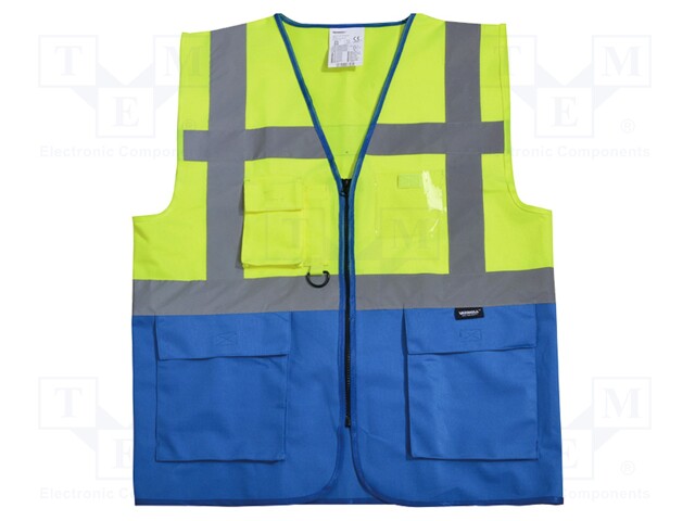 Reflection waistcoat; Size: XXXL; yellow-blue; warning