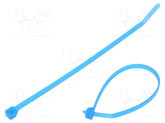 Cable tie; L: 188mm; W: 4.8mm; TEFZEL; 222N; light-blue; Ømax: 48mm