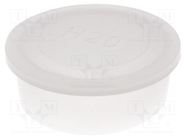 Plugs; Body: semi-transparent; Out.diam: 35.5mm; H: 12mm; Mat: LDPE