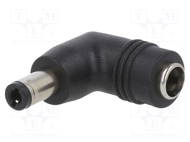 Adapter; Out: 5,5/2,5; Plug: right angle; Input: 5,5/2,1