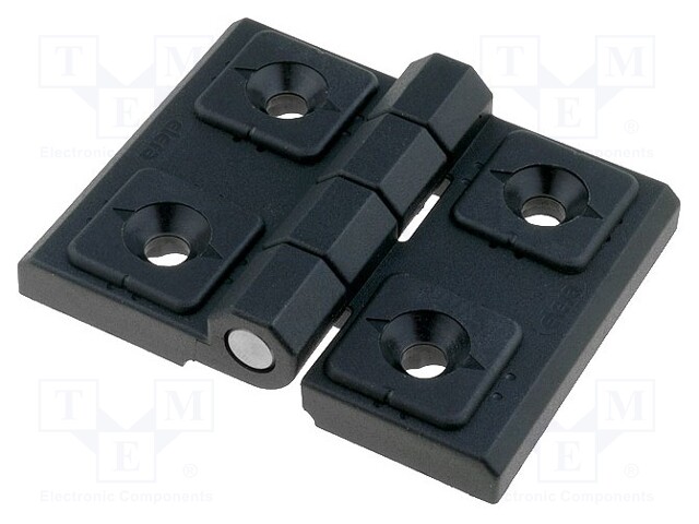 Hinge; L: 75mm; Width: 60mm; technopolymer (PA); black