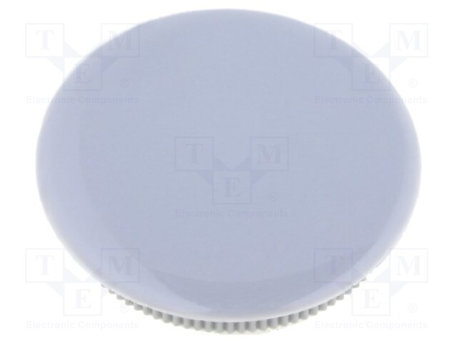 Cap; Colour: grey; Mounting: push-in; Mat: plastic