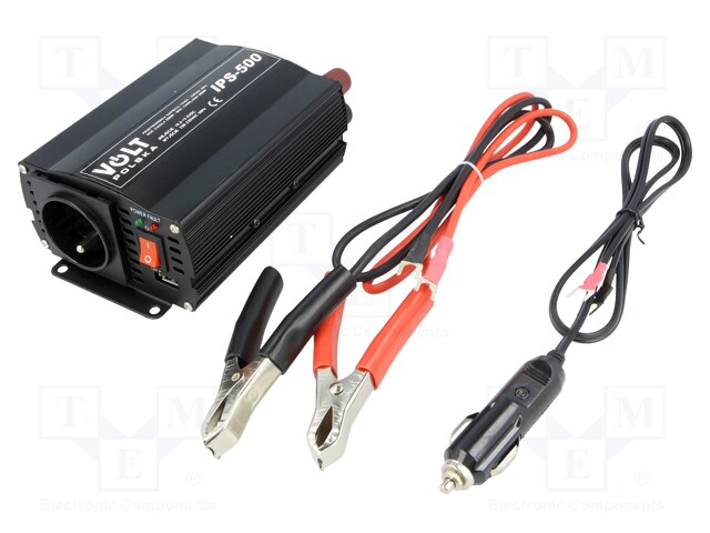 Converter: automotive dc/ac; 350W; Uout: 230VAC; Out: mains 230V