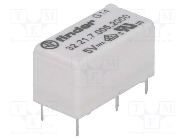 Relay: electromagnetic; SPDT; Ucoil: 5VDC; 6A/250VAC; 3A/30VDC