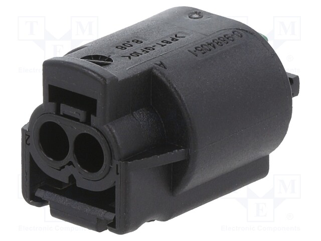 Plug; Connector: automotive; MQS; female; PIN: 2; w/o contacts