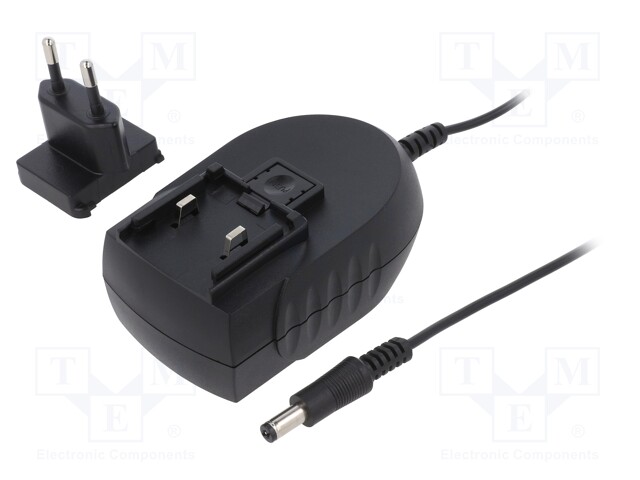 Power supply: switched-mode; voltage source; 18VDC; 1.67A; 30W