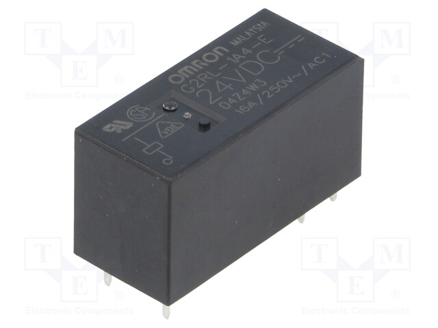 Relay: electromagnetic; SPST-NO; Ucoil: 24VDC; 16A/250VAC