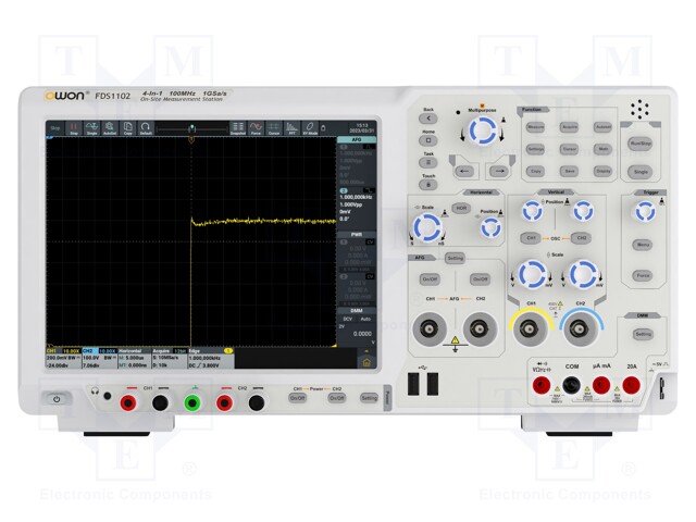 Oscilloscope: digital; Ch: 2; 100MHz; 1Gsps; 10Mpts; LCD TFT 10,4"