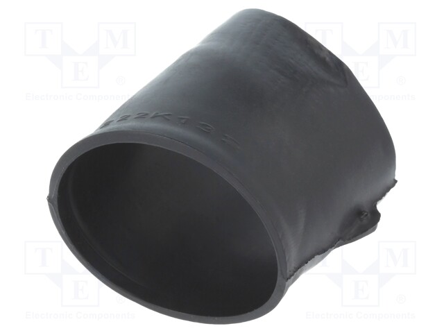 Heat shrink boot; glueless,angular; black; elastomer; -75÷150°C