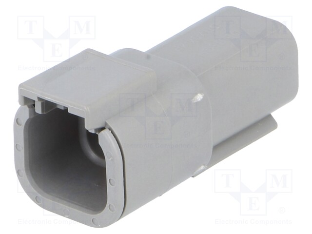 Connector: wire-wire; DTM; plug; male; PIN: 4; IP68; Locking: latch