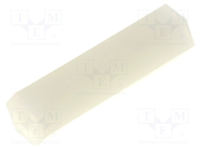 Screwed spacer sleeve; hexagonal; polyamide; M2; L: 17mm