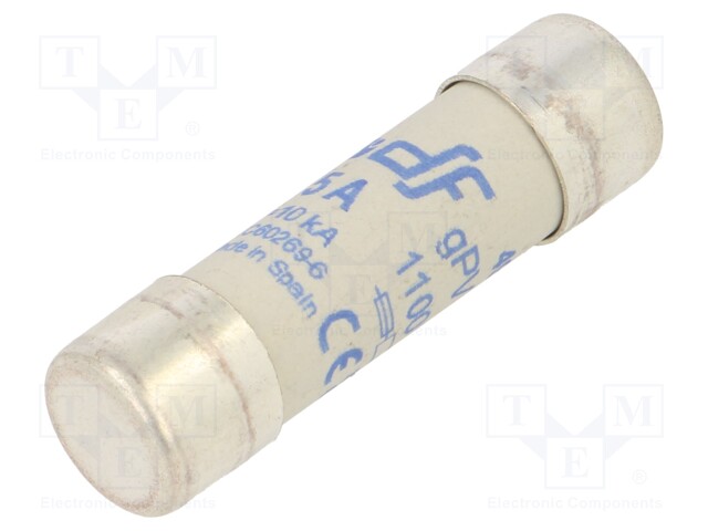 Fuse: fuse; gPV; 15A; 1.1kVDC; ceramic,cylindrical,industrial